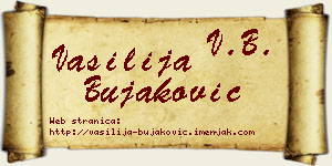 Vasilija Bujaković vizit kartica